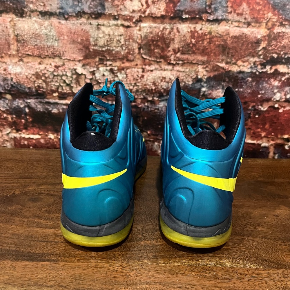 Preowned Nike Hyper Posite Maxair teal aqua blue yellow 10.5 - Picture 3 of 6